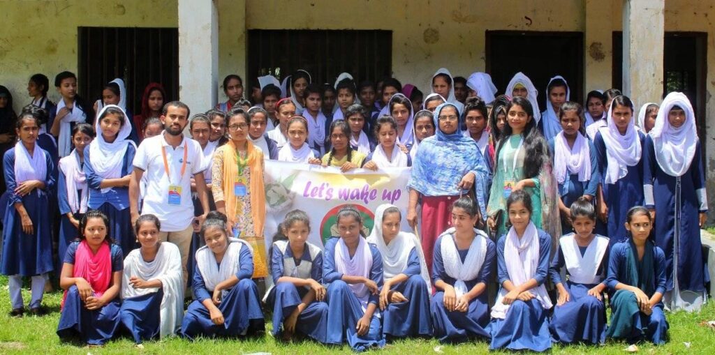 Women standing together